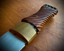 Load image into Gallery viewer, Wolfsbane • Scottish Dirk • Hand Carved Asian Satin Wood and Brass Hilt
