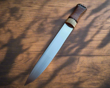 Load image into Gallery viewer, Wolfsbane: Heirloom-Quality Scottish Dirk with Brass Accents &amp; Stabilized Satin Wood
