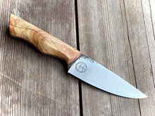 Load image into Gallery viewer, Aspero - Forged W1 Hunting Knife with natural Stabilized Maple Handle
