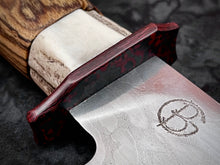 Load image into Gallery viewer, Glacies • Canister Damascus, Carbon Fiber, Sambar Stag and Bocote Bowie Knife
