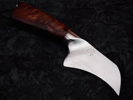Acuti - Forged W1 Hawksbill Knife, Integral Bolster, Redwood Burl Knife